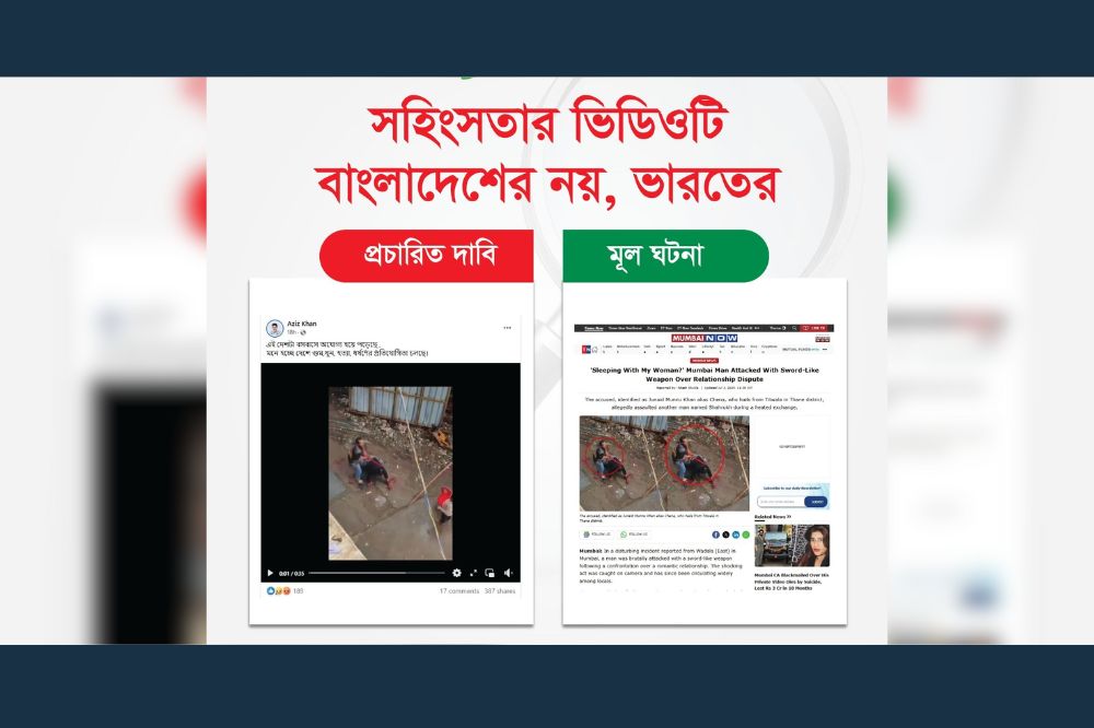 সহিংসতার ভিডিওটি বাংলাদেশের নয়, ভারতের